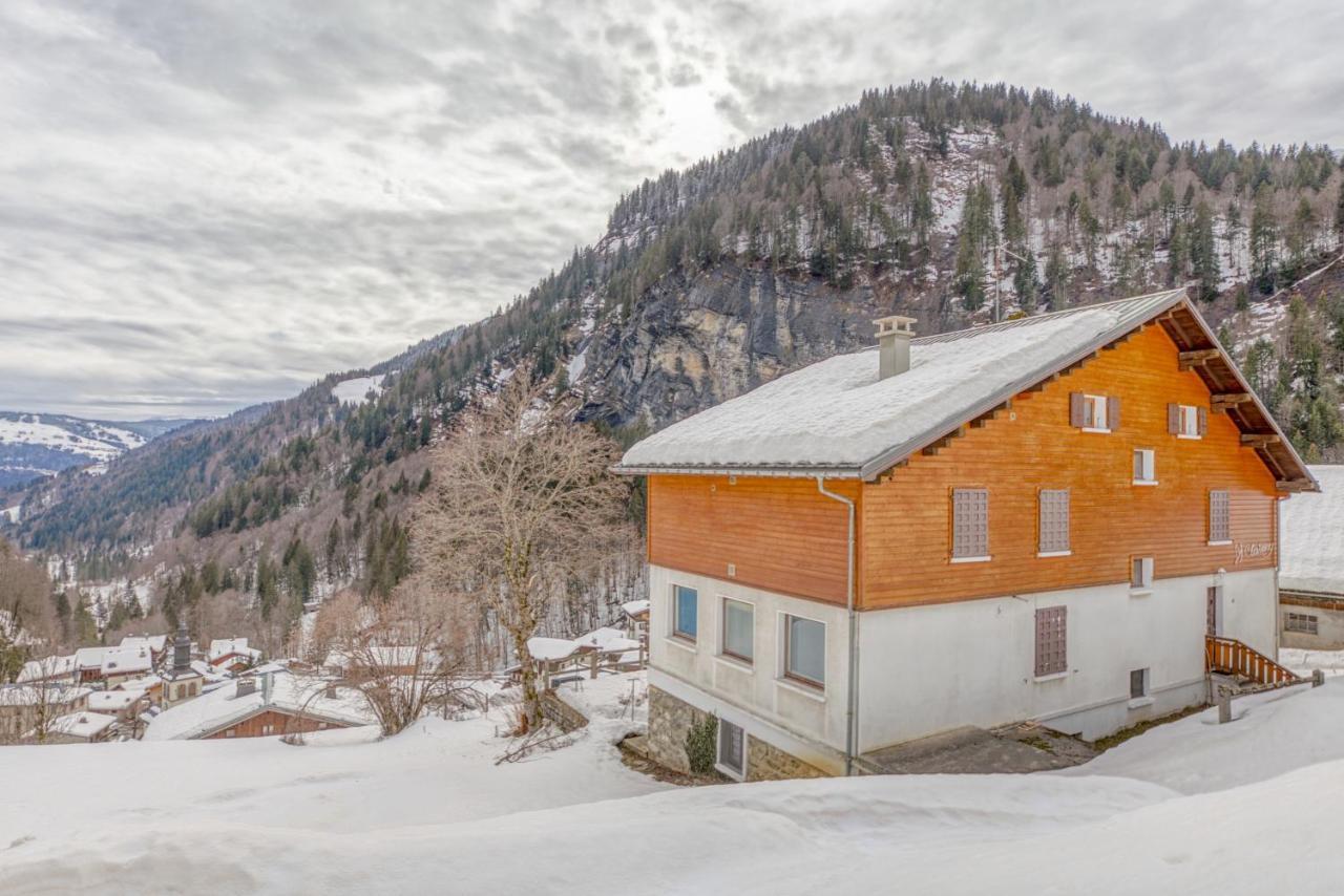 Les Clarines - 3 Chambres Et Jardin - Magnifique Vue La Giettaz Exteriör bild